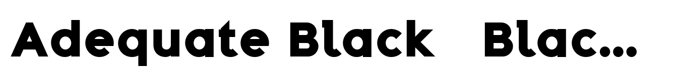 Adequate Black + Black Italic
